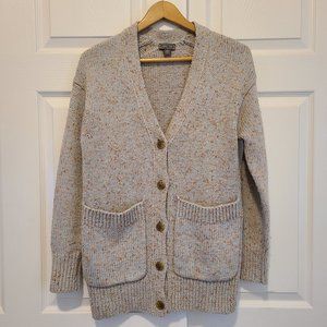 J Crew Point Sur Wool Blend  Patch Pocket Knit Cardigan Size XS